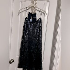Blue sequin dress express